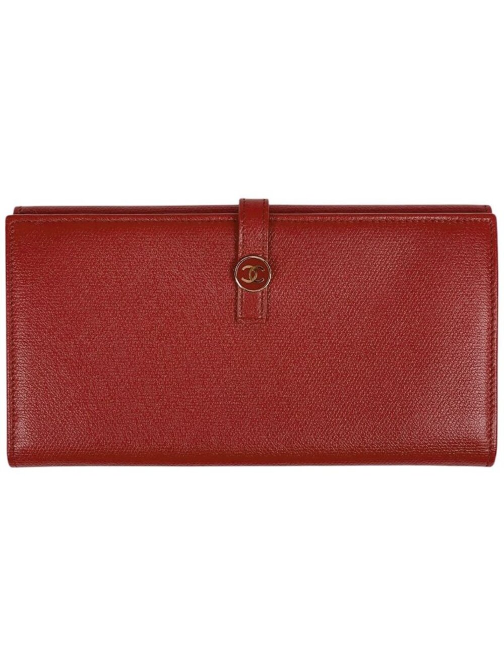Chanel Wallet CC Logo Leather Red